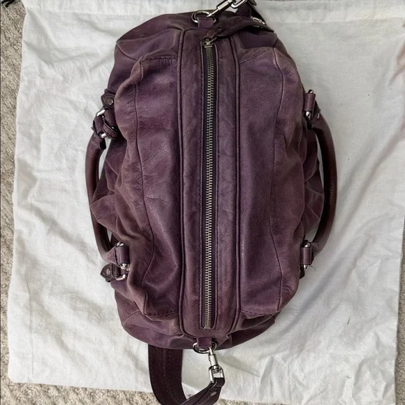 Marc By Marc Jacobs Deep Plum Leather Shoulder Bag - Picture 12 of 12